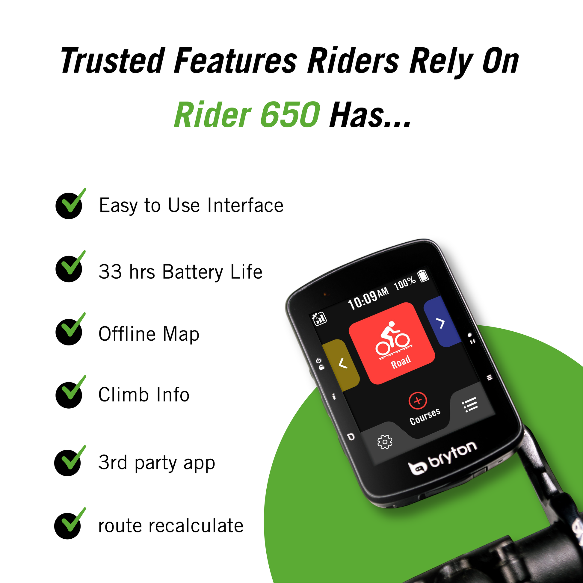 Bryton Rider 650 | GPS Cycling Computer with 33H Battery Bryton Rider 650 | GPS Cycling Computer with 33H Battery